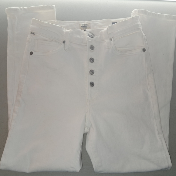 Citizens of Humanity White High Rise Jeans Olivia Crop High Rise Slim Size 25 - Picture 1 of 15